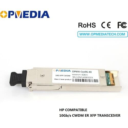 HP compatible 10GEBASE CWDM ER XFP transceiver,10G 40km 1470~1610nm XFP optical module with dual LC and DDM