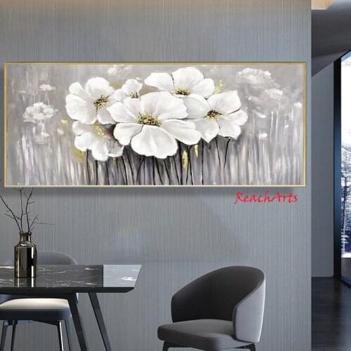 Canvas Oil Painting Wall Art Home Interior Decoration Picture Nice Floral Modern Handmade For Living Room Large Acrylic Hot