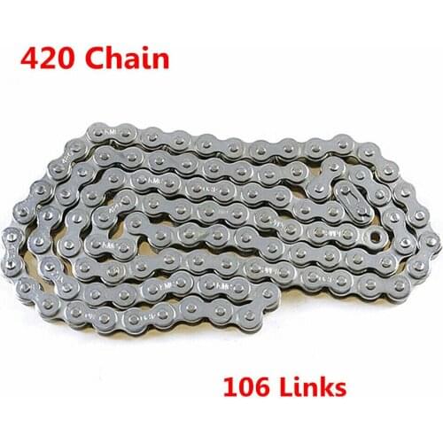 KMC 420 Metal Drive Chain 106 Links+Master Connecting Link for Dirt Bike Go-kart