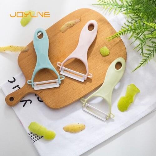 JOYLIVE Household Kitchen Multi-function Scraping Fruit Paring Ceramic Zesters Knife Potato Peeler 3 Colors