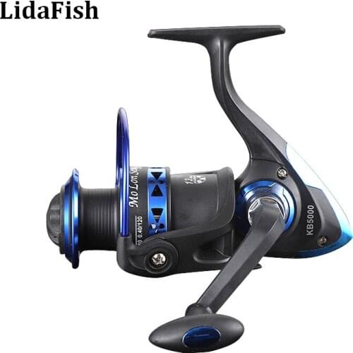 LIDAFISH Brand DA8000-9000 Series Fishing Reel Distant Wheel Metal Spool 13+1BB EVA Rubber Knob Fishing Coil