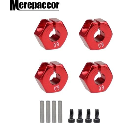MEREPACCOR 4Pcs/set 12MM Metal Wheel Hex Hub for 1/10 RC Car RC Crawler 9mm Thickness RC accessories