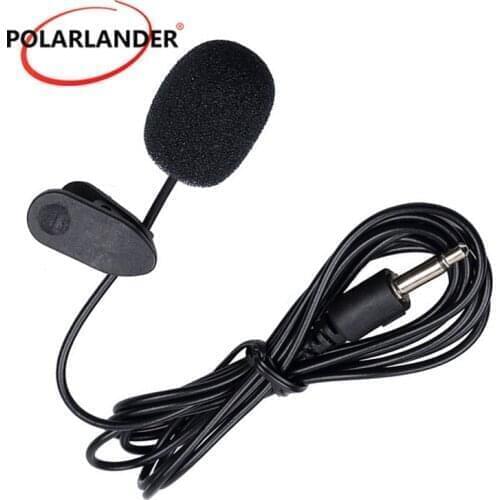 Mini Collar Microphone 2.5M for Car Radio for PC Notebook Black 3.5mm Hot Selling Clear Mic With USB Cable Anti-wind Cap
