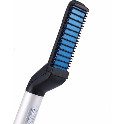 Multifunctional Hair Comb Quick Beard Straightener Curling Curler Show Cap Men Beauty Hair Styling Tool OPP Bag Pack