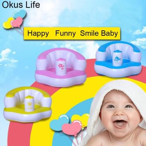 Multifunctional Baby Kid Children Inflatable Sofa Inflatable Seat BB Dinner Chair Portable Bathroom Tool For Babies