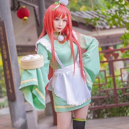 Cartoon Anime Aotu World cos Halloween party cosplay Abby cartoon set Japanese Cafe Maid costume Free shipping