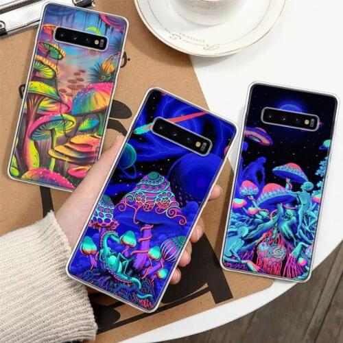 Weird Mushroom Psychedelic Silicon Phone Case For Samsung Galaxy A51 A71 A70 A50 A40 A30 A20E A10S A01 A21 A6 A7 A8 A9 Plus + Co