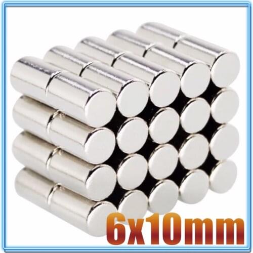 2/5/10/20/50Pcs 6x10 Neodymium Magnet 6mm x 10mm N35 NdFeB Round Super Powerful Strong Permanent Magnetic imanes Disc