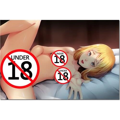 Sexy Blonde Anime Decorative Posters and Prints Canvas Painting Wall Art Picture For Living Room Decor