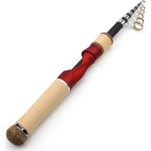 165cm Protable Telescopic fishing rod Carbon Spinning Casting lure Fishing Rod Pocket pole ultra light child carp Trout pole