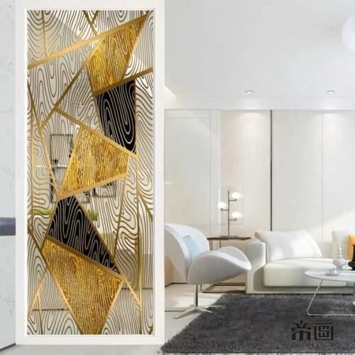 Luxury Stainless Steel Screen, Entrance Partition, Living Room And Bedroom Shelter, Household Metal Glass Screen