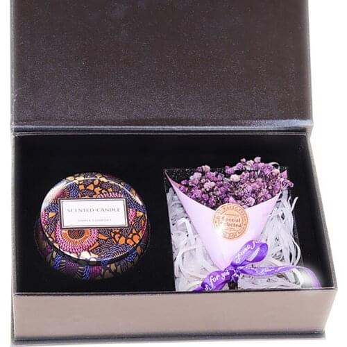 Christmas Birthday Gifts Scented Candle With False Flower, Valentine Day Aromatherapy Candle Decoration Candles Ornaments Gift