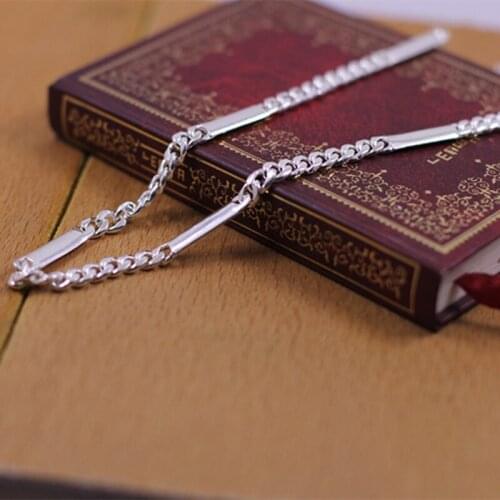 S925 Jewelry Wholesale Fashion Simple Male And Female Personality Silver Necklace