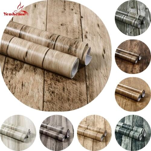 Wood Grain Wallpaper Self Adhesive Vinyl Waterproof Decorative Film Bedroom Furniture Kitchen Contact Paper Removable Stickers