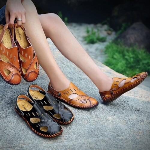 Sandalias For Man Mens Rubber Sandals Sandalle Homme Sandals-men Summer Men Leather Sandles For Sandalias Transpirables