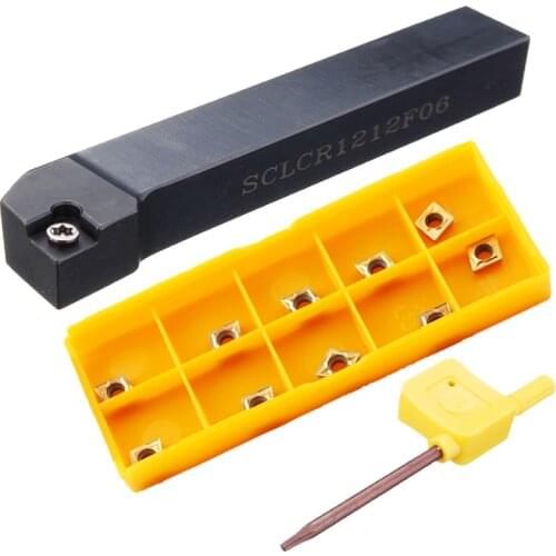 SCLCR 0808F06 1010H06 1212H06 1212H09 CCMT060204 CCMT060208 CCMT09T304 CCMT09T308 Carbide Inserts CNC Lathe turning Tool sets