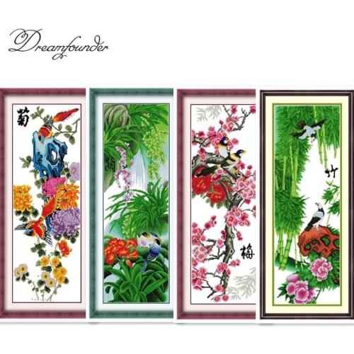 Seasonal views cross stitch kit aida 14ct 11ct count printed canvas stitches embroidery DIY handmade needlework