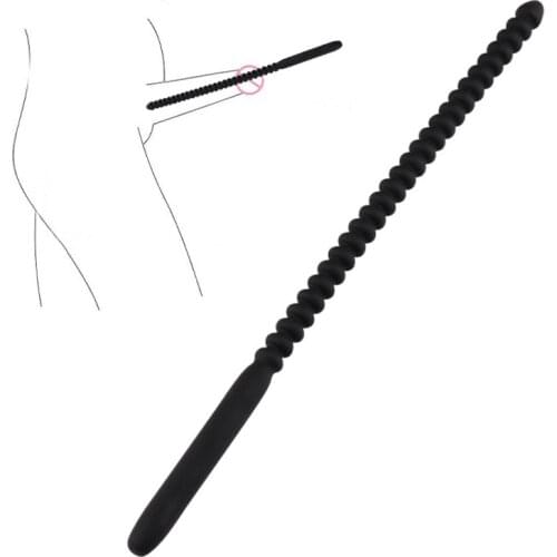 Silicone Urethral Sound Dilator Pircing Penis Plug Beads Sounding Rod Adult Toys For Men Uretra Masturbator Chastity Urethra