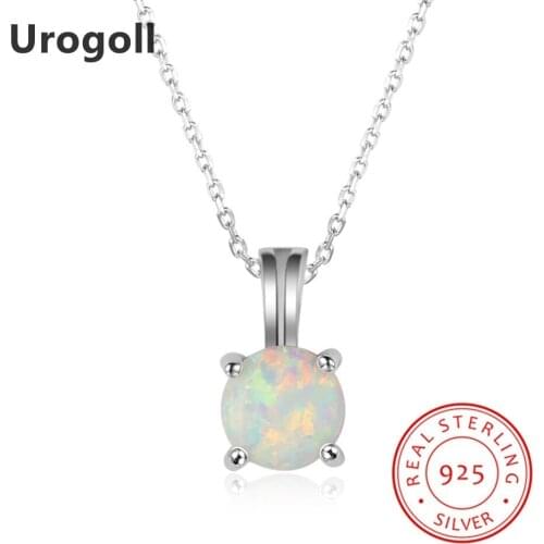 Trendy Silver 925 Jewelry Opal Pendant Necklace 925 Sterling Silver Pendant Necklaces For Women Luxury Jewelry Gifts