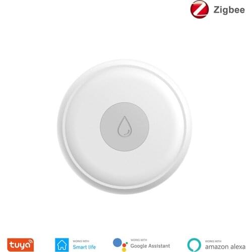 Zigbee Smart Home Water Leak Sensor Wireless Water Detector Water Leakage Detection Alert Water Level Overflow Alarm Tuya App