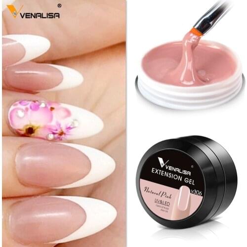 Venalisa supply 15 ml strong thin Jelly led UV soak off cover pink clear nail art Camouflage UV Builder gel Extend nail gel