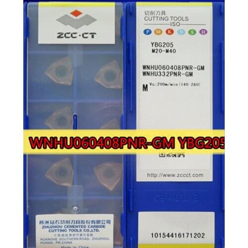 WNHU060408PNR-GM YBG205 100% Original Zcc.ct Carbide insert Processing: stainless steel Free shipping
