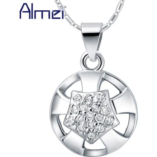 Lady Bijoux Silver Necklace Girl Collares Mujer Collier Fille Big Fashion Necklaces for Women Pedrarias E Cristais Ulove N703