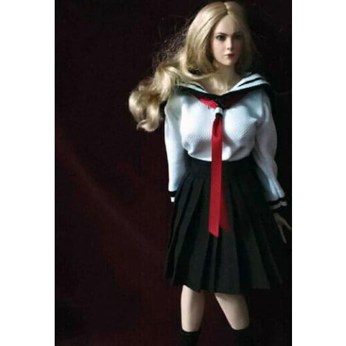 1:6th female student Clothes Set Model For 12" Action Figure Body Doll