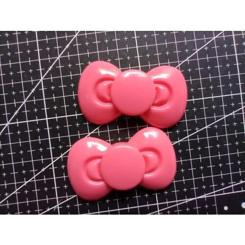 1pcs/lot new resin simulation hot pink bowknot 55mm Scrapbook Embellishment DIY Phone Decoration
