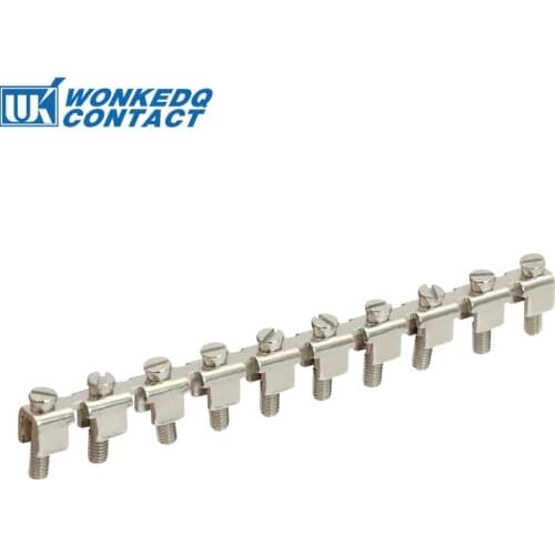 10Pcs FBI10-12 Wiring Jumpers For UK16 UIK16 UK10-DREHSI Connector DIN Rail Terminal Block Accessories Fixed Bridge FBI 10-12