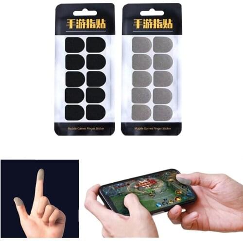 10 Pcs Mobile Game Finger Stickers Full Touch Screen Finger Sticker Sweat-Proof & Breathable Screen Contact Stickers for PUBG