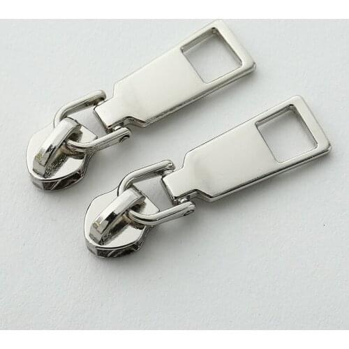 10pcs High Quality 3# Metal Zipper Head Slider Double Metal Zipper Sliders Zipper Puller Zipper Stopper DIY Sewing Supplies