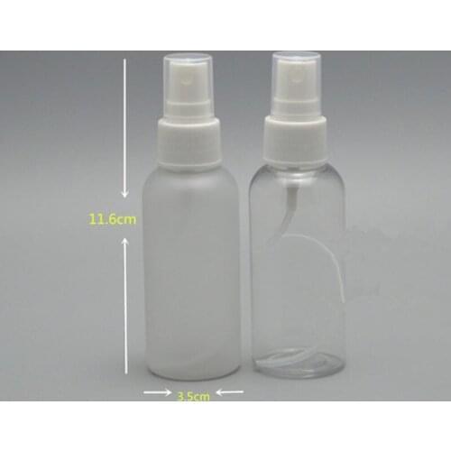 100pcs 60ml Refillable Bottles Travel Transparent Plastic Perfume Bottle Atomizer Empty Small Spray Bottle NO467