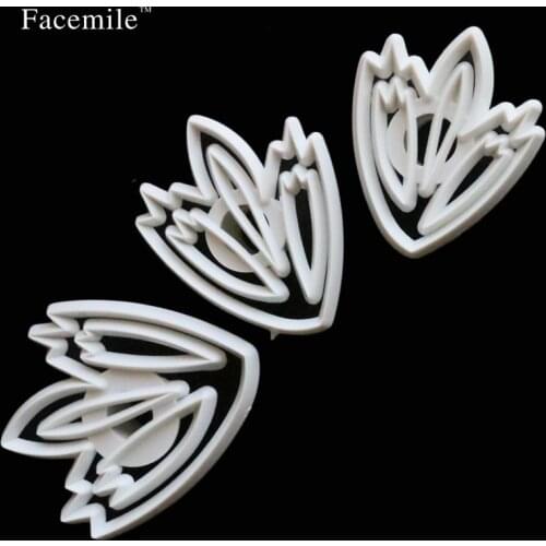 3Pcs/set Tulip Cookie Mold Biscuit Cutter Molds Fondant Cake Mold Baking Tools DIY Fondant Cake Decorating Tools Cake Tools