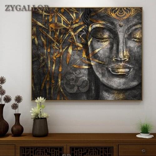Abstract Buddhism Posters and Prints Wall Art Canvas Painting Buddhist Decoration Pictures for Living Room Home Buddha Mural