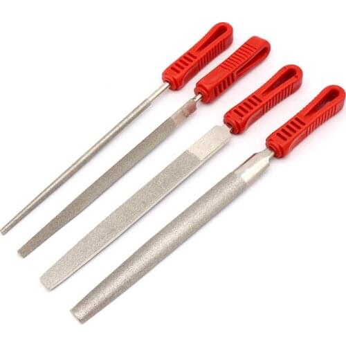 150mm/200mm/250mm/300mm Long Diamond Flat File Stone Jade ceramic Grinding Long Art Craft Flat Diamond File Grinding Tool