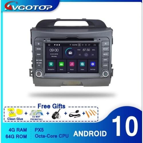 AVGOTOP 2+16GB/4+64GB Android 9 Bluetooth GPS Car Player Multimedia For KIA SPORTAGE 2010-2012