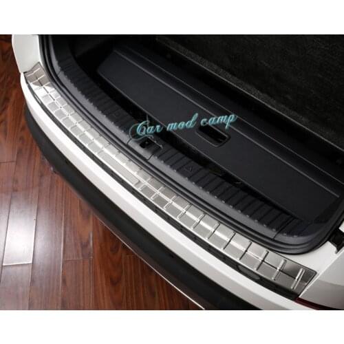 For Skoda Kodiaq 2017 2018 2019 Stainless Steel Outer Rear Bumper Door Sill Protector Plate Trim 1pcs Car Styling accessories