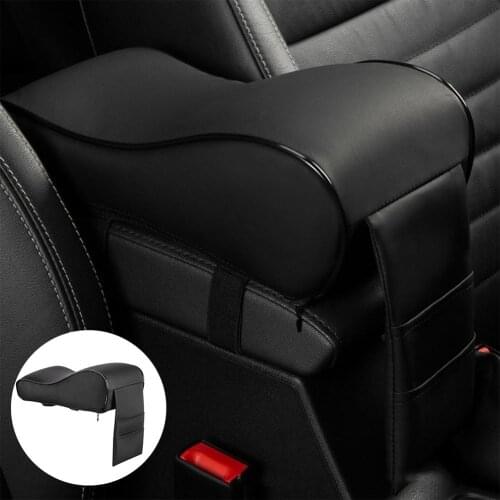 Car Central Armrest Soft Comfortable Leather Memory Cotton Driving Cushion Heightened Pad Auto Interior Accessories