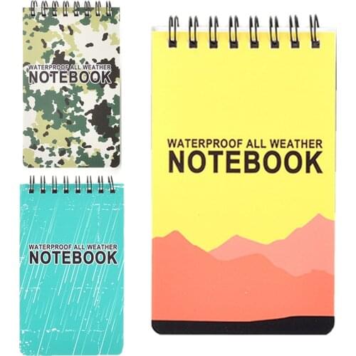 Pro Waterproof Spiral All Weather Notebook Paper Outdoor Rain Notepad 126x76mm New Notebook For Office School Students Supplies