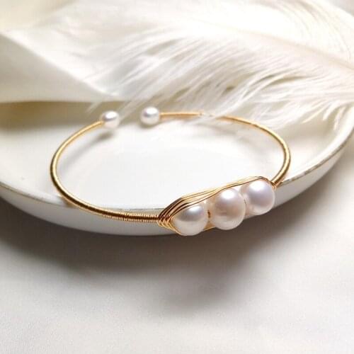 DAIMI Hand-wound Freshwater Pearl Bracelet, Light Luxury, Japanese And Korean Version, Personality, Simple Temperament, Bracelet