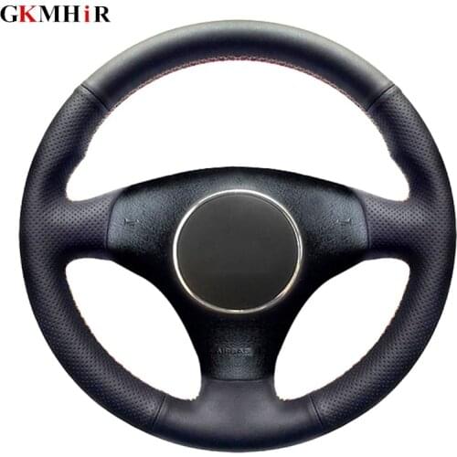 GKMHiR Black Car Steering Cover Artificial Leather Auto Steering Wheel Cover for Audi A3 3-Spoke 2000-2003 Audi TT 1999-2005