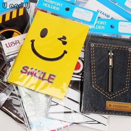 New cartoon passport holders, men travel passport cover, pvc leather 3D Design with 22 different styles for choose for travel