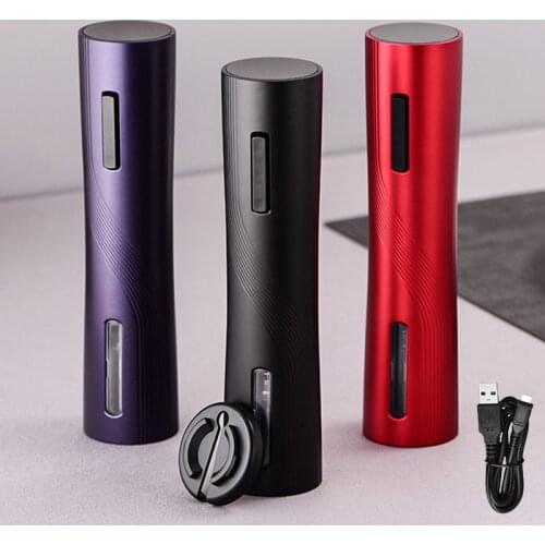 Electric Rechargeable Wine Opener Automatic Corkscrew Wine Bottle Opener with Foil Cutter USB Charging Kitchen Tool Can Opener