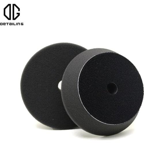 DETAILING 2pcs 80mm Black Foam Finishing Car Polish Sponge Buffing Pad For 3inch DA Polisher