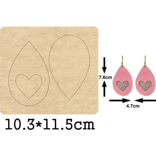 Water Drop Fan-shaped Earrings Cutting Wood Dies 2020 New Die Cut&Wooden Dies Fit Common Die Cutting Machines on the Market