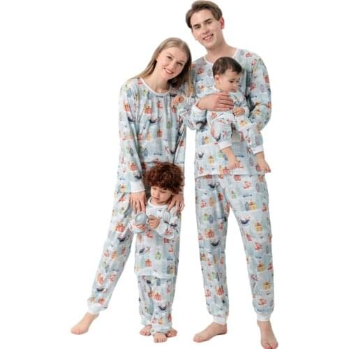 Family Matching Clothes Family Pajamas Sets Xmas Men Women Clothes Adult Kids Pajamas Set Baby Romper Sleepwear Homewear
