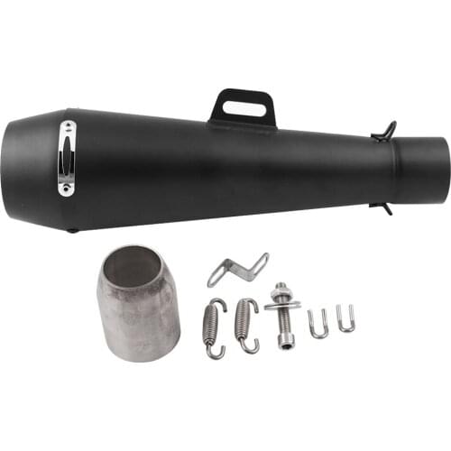 Motorcycle ATV Exhaust Tail Muffler Pipe Kit Black Silencer Slip On Escape