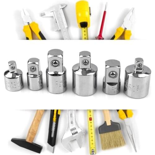 50LB Stainless Ratchet Wrench Socket Converter Head Sleeve Adapter 1/2" 3/8" 1/4" Bicycle Garage Repair Tools Small Socket