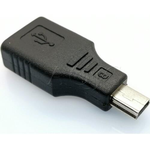 Black USB 2.0 Female to Micro USB B 5 Pin MINI Male Plug OTG Adapter Converter For Phones Conector Home Tools